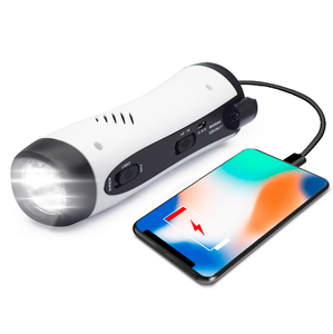 Minilanterna led portátil, emergência, manivela de rádio fm, tocha, dínamo, luz de resgate