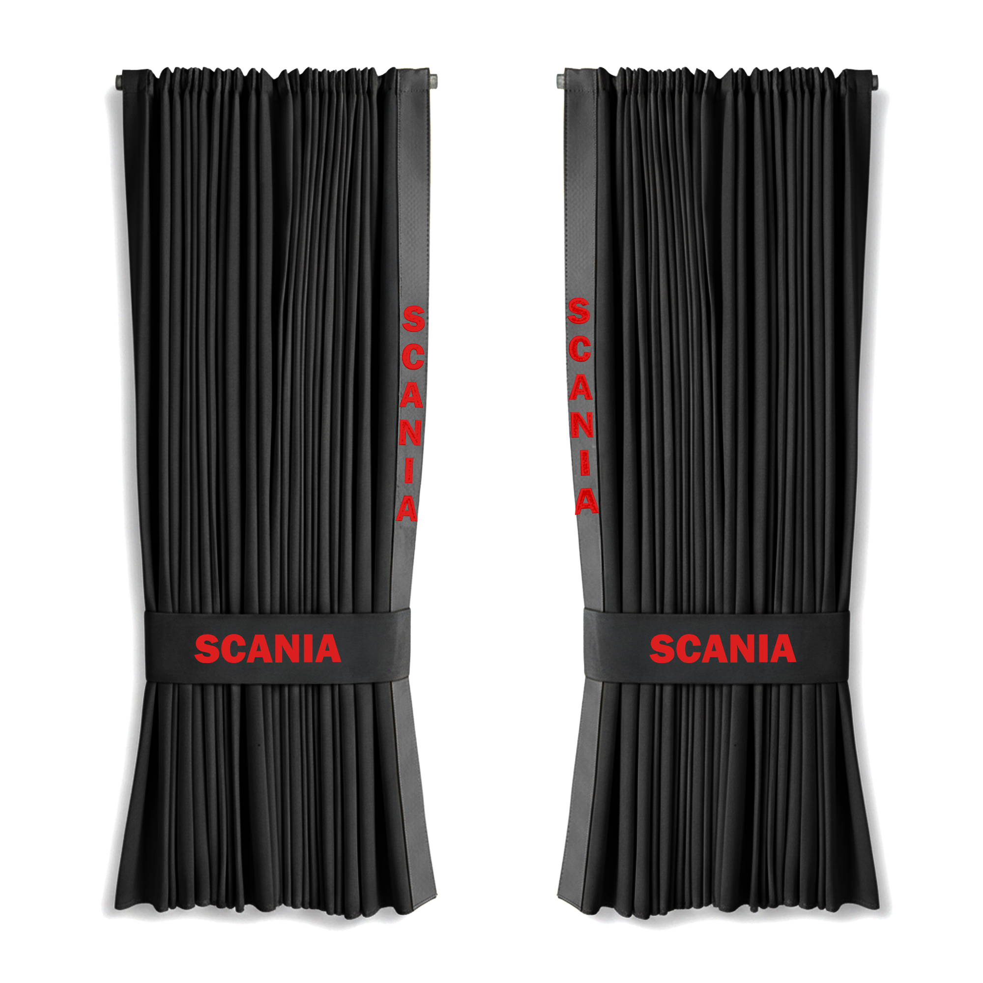 Black red logo Scania