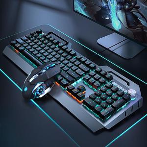 Combinación de teclado y ratón mecánicos con cable de 104 teclas para juegos y oficina - Product Image 1
