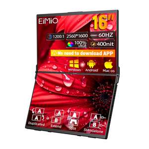 Eimio Customized 16&quot; 60HZ 2.5K Double Screen <strong>Display</strong> Laptop Dual Screen <strong>Monitor</strong> Laptop Laptop Portable <strong>Monitor</strong> <strong>Computer</strong> External - Product Image 1