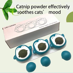 Venta al por mayor Durable Penguin Design Interactive Ball Cat Toy Safe Wall Sucker con Triple Catnip Mint Licking - Product Image 4