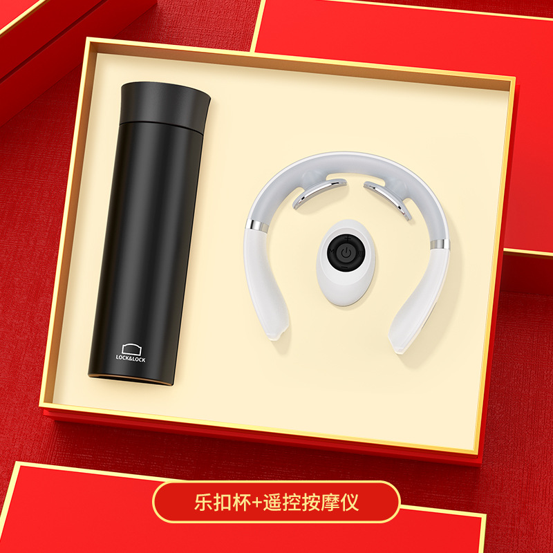 กล่องของขวัญเครื่องนวดถ้วยล็อคและล็อคสีดำ