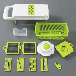 Durable Manual Fruit Vegetable <strong>Cutter</strong> 12 in <strong>1</strong> Food Chopper <strong>Multi</strong> Function Slicer Kitchen Accessories <strong>Cutter</strong>