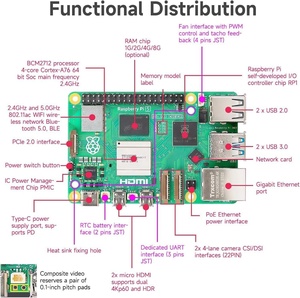 Módulo Raspberry Pi5 Original Raspberry Pi 51,4 GHz con Wifi Inalámbrico Raspberry Pi5 8GB - Product Image 2