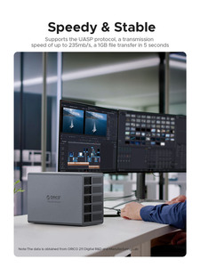 ORICO 3.5 \ "USB3.0 5Gbps alüminyum HDD yerleştirme istasyonu 150W güç soğutma fanı kişisel 5Bay DAS çözüm serisi (standart) stok - Product Image 3