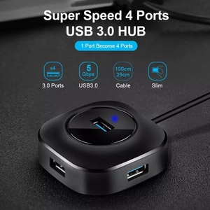Мульти USB концентратор 3,0 USB 3 док-станция USB разветвитель 4 порта расширитель мини 2,0 хаб адаптер с интерфейс питания High Speed для портативных ПК