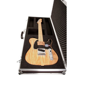 Étui de transport de collection en aluminium dur argenté de taille personnalisée pour guitare avec rembourrage en mousse - Product Image 3