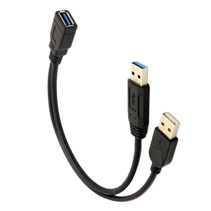 High-<strong>speed</strong> <strong>USB</strong> <strong>3</strong>.0 Female to Dual <strong>USB</strong> Male Y Splitter Extra Power Data Extension <strong>Usb</strong> Charging Cable for <strong>2</strong>.5&quot; Mobile Hard Disk - Product Image 3