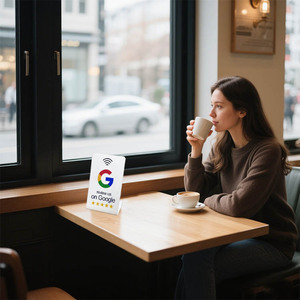 Nuovo arrivato 540 byte programmabili NFC Tap Google Review Stand francese per il Feedback - Product Image 6