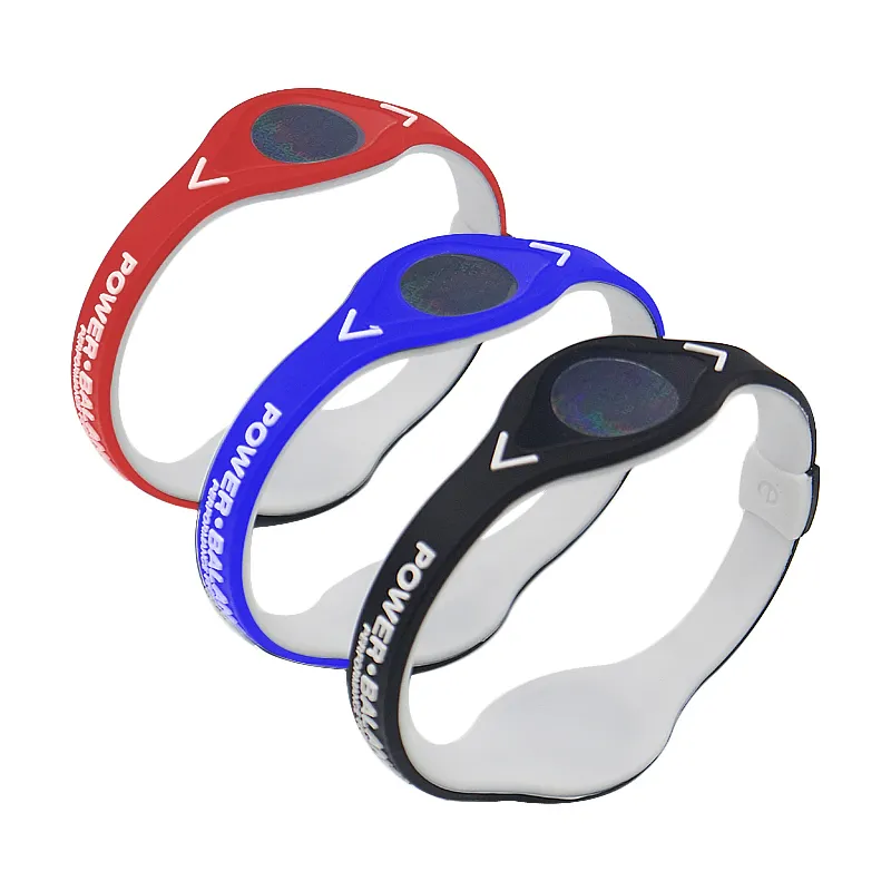 Doppio Colore Del Silicone di Potere Del Braccialetto Balance Wristband Del Braccialetto di Energia Magnetica di Ioni