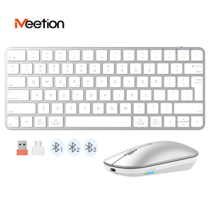 For Meetion C210 Mini Portable Ultra-Thin Mute Wireless <strong>Keyboard</strong> &amp; Mouse Combo 2.4G for PC Tablet Notebook-for Mobile <strong>Computing</strong> - Product Image 2