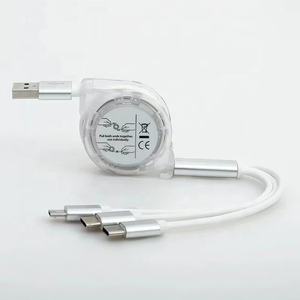 3 in 1 Retractable Type C USB C ที่ชาร์จโทรศัพท์มือถือ Android สายชาร์จเร็วสำหรับ iPhone 15 PLUS 14 13 12 PRO MAX 11 x XR XS - Product Image 1