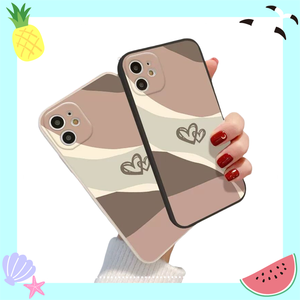 Ins Style Love-heart Shape Shockproof Mobile Phone Cases for Iphone 16 Plus Pro Max 15 14 13 12 11 X Soft Protective Back <strong>Cover</strong>