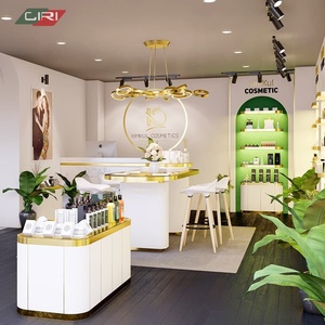ตู้โชว์กระจกแบบกำหนดเองสำหรับตู้โชว์เครื่องสำอางชั้นวางร้านค้าเครื่องสำอางที่ทันสมัยพร้อมไฟ LED - Product Image 1