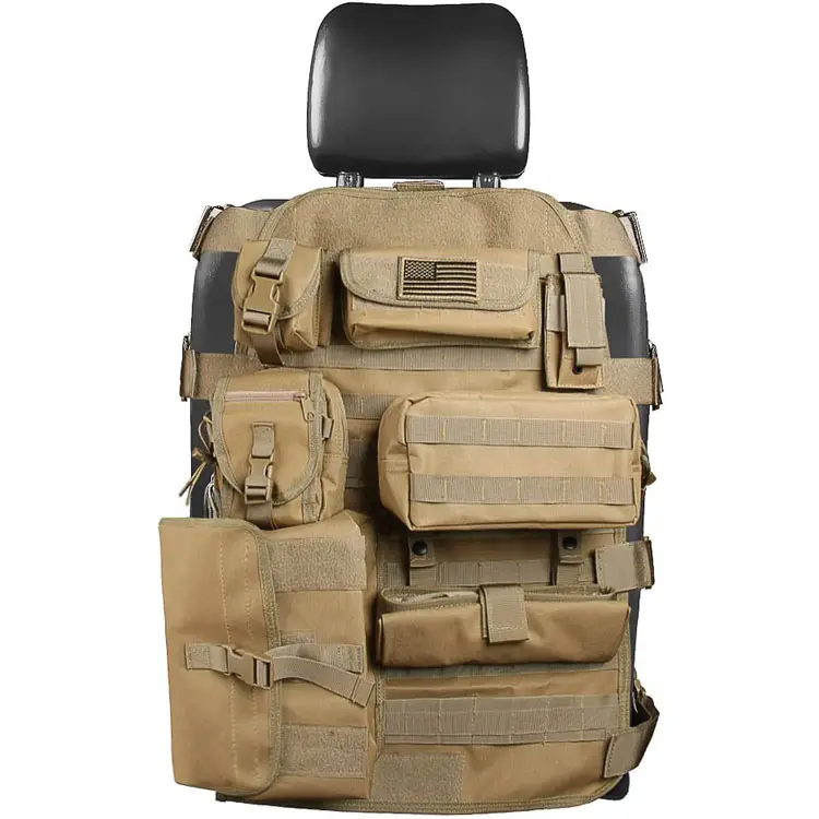 Bsci Leverancier Meerdere Zakken Universal Tactical Cover Molle Auto Seat Organizer