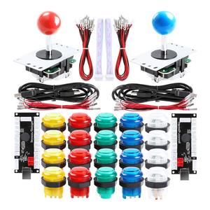 Juego de botones de Arcade y Joystick de 2 jugadores, controlador para Windows y Raspberry Pi, Joysticks de 5 pines, 20 botones