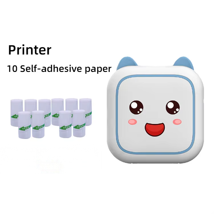 Papier autocollant bleu +10