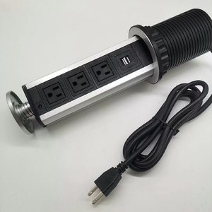 80mm Hidden Pull Pop up <strong>Socket</strong> with <strong>Double</strong> <strong>Usb</strong>, Kitchen Desktop US <strong>Plug</strong> Manual Lifting and Lowering Power <strong>Socket</strong> - Product Image 4