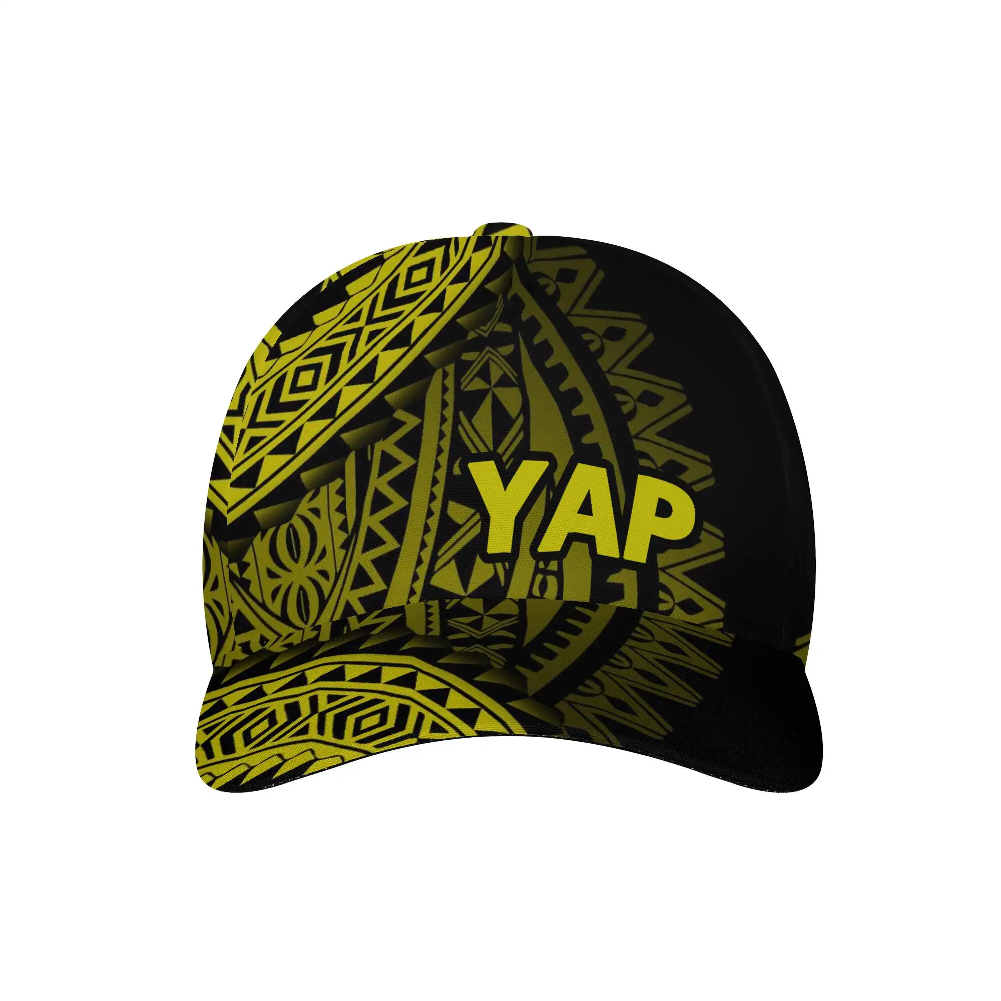 Wholesale Custom Cheap Baseball Cap For Men Sports Hat With Logo Micronesia Yap Polynesian Tattoo Snapback caps Trucker Hats