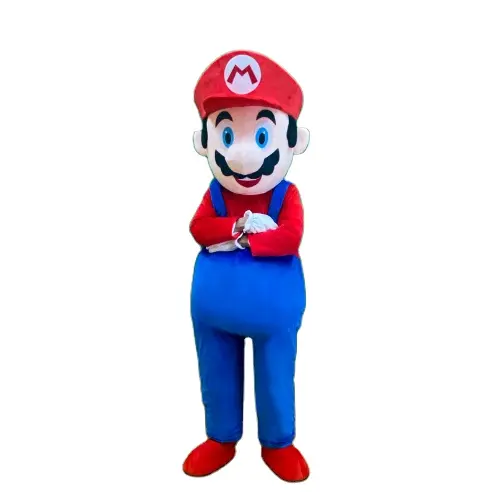 Fantasia de mascote super mario fofa de desenho animado para venda Trajes de mascote super mario para eventos de férias vestido extravagante