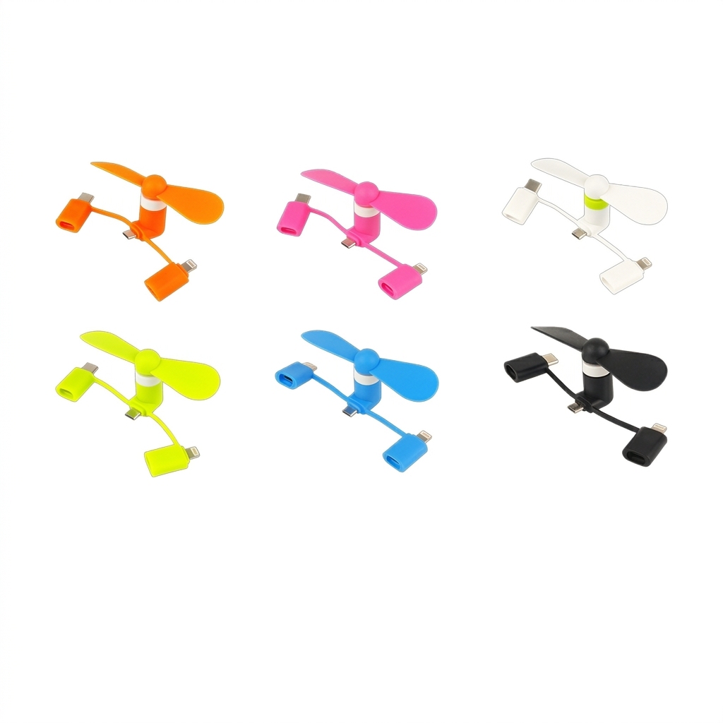 3-in-1 fan-for android v8 and lightning and type-c