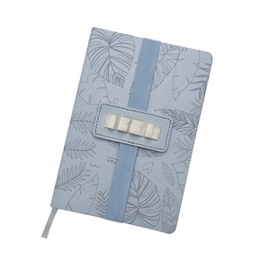 All'ingrosso taccuino personalizzato A5 con cinturino elastico portapenne in pelle sintetica 100 fogli con copertina rigida diario Note libri Logo personalizzato - Product Image 2