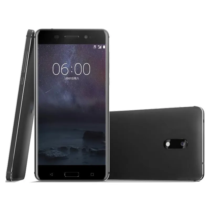 Подержанный android смартфон для Nokia 6 2 ГБ + 32 ГБ 13МП камера Дешевое использование мобильного телефона для старых