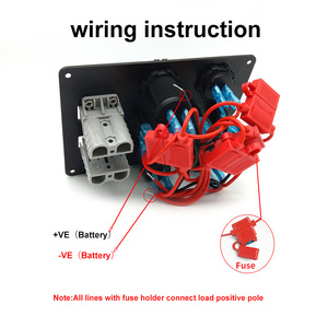 Electronic Boat Waterproof 12V 24V Dual Usb Power <strong>Socket</strong> <strong>Multi</strong> <strong>Function</strong> 4 Gang <strong>Switch</strong> Panel <strong>With</strong> Voltage Anderson Connector - Product Image 5