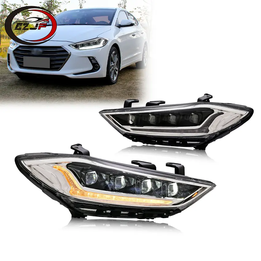 CZJF Car Accessories Front left drive Head Led Lamp Tail Light Led Headlight For Hyundai Elantra 2016 2017 2018 2019 2020