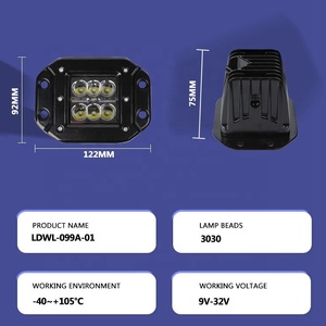 LC 12V 18W 4.8นิ้วลำแสงสแควร์ Splendor ไฟ LED ทำงานสำหรับออฟโร้ดวิศวกรรมการเกษตรยานพาหนะและเรือ - Product Image 2
