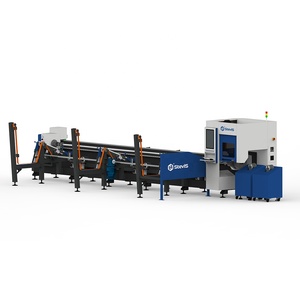 Máquinas profesionales de corte por láser de fibra de tubo CNC de 3000W, Material de cola corta, cortador láser de tubo de Metal, sistema de carga automático - Product Image 3