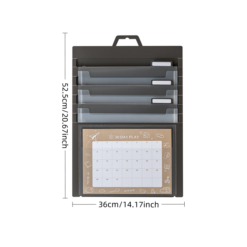 ตารางขนาดใหญ่สีดำ 3 ช่อง + แผน 30 วัน
