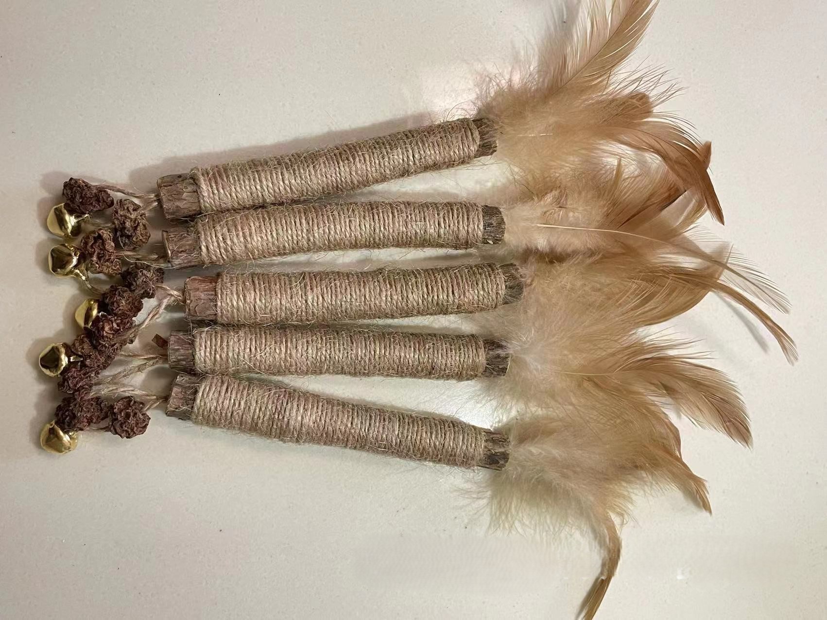 Double Fruit Feather Bell Style Stick 25cm Weight Approx 14g