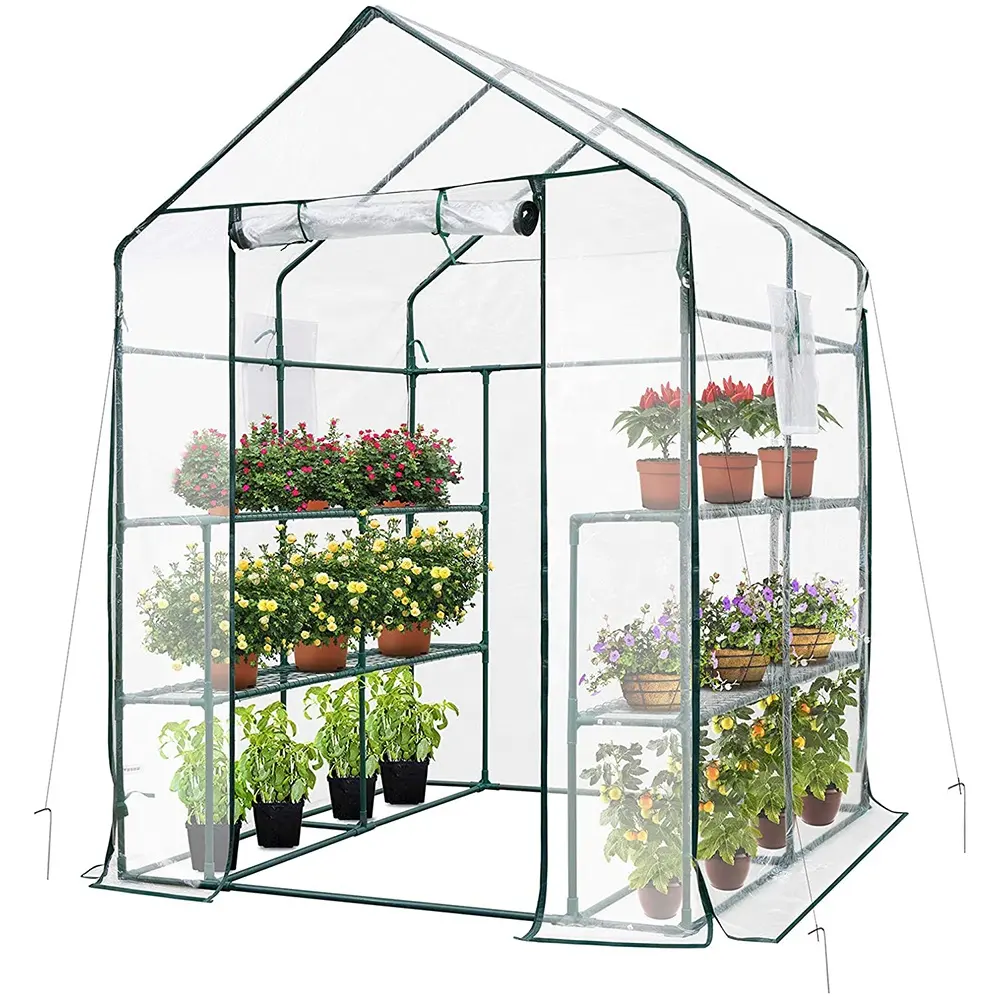 VERTAK-invernadero agrícola de PVC, estructura metálica para jardín, gran casa verde