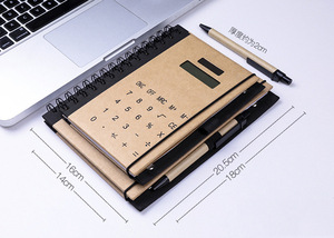 Business Notebook con 8 Digitale Calcolatrice Solare, Sciolto Foglia di Carta, Rilievo di Scrittura - Product Image 2