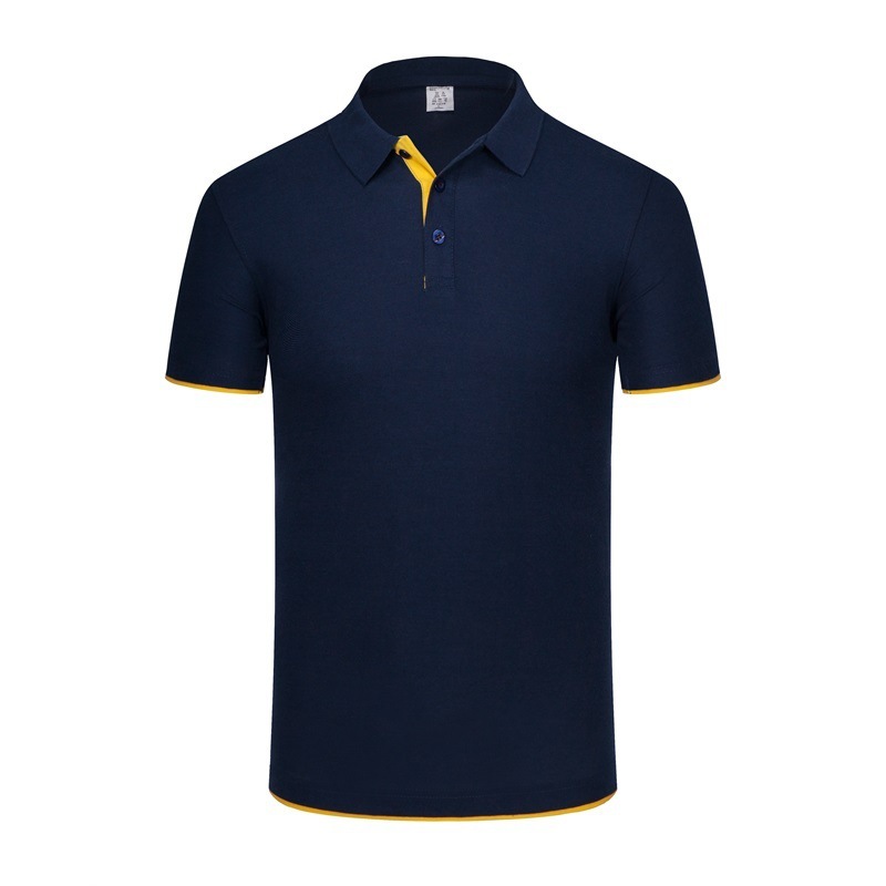 Navy blue with yellow