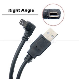 90度l形左角USB 2.0 A公到迷你B 5针USB数据充电线，用于MP3相机1m 2m 3m 5m - Product Image 4