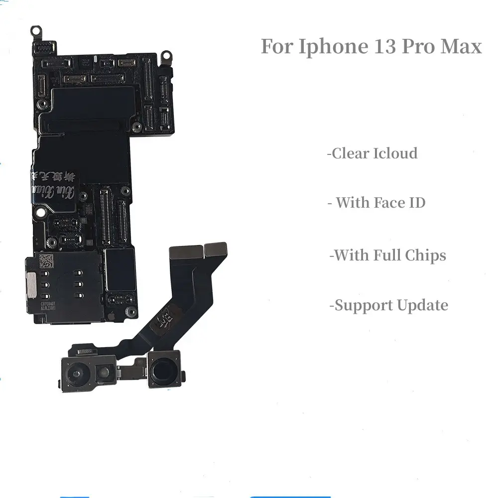 Trabalho Completo Para iPhone 13 mini 13pro Max Motherboard Com Face ID 64GB 128GB 256GB Placa lógica 100% Original Desbloqueado Mainboard