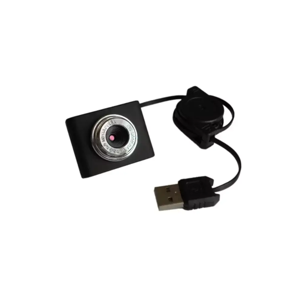 Merrillchip กล้องเว็บแคม30ล้านพิกเซล,กล้องเว็บแคม Mini USB 2.0สีดำสำหรับคอมพิวเตอร์พีซีแล็ปท็อป