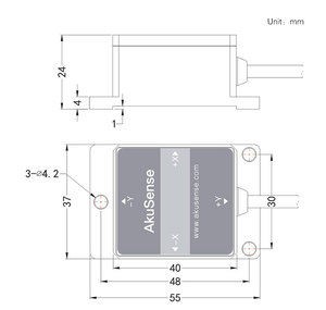 Sense Dualaxis High Speed Response IP67 Waterproof Antivibration <strong>Inclinometer</strong> <strong>with</strong> High Accuracy Digital <strong>Output</strong> - Product Image 3