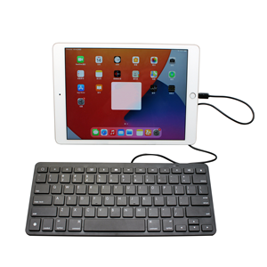 适用于iPad和IPhone的2023最新照明有线键盘，适用于办公室和学生的78键带照明接口的有线键盘 - Product Image 2