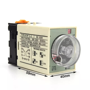 ST3Pシリーズ電源オン遅延リレーST3P A-A/B/C/D/E/F/G (AC 380V 220V 110V DC 24V) 8ピンベースの電源オン遅延 - Product Image 1