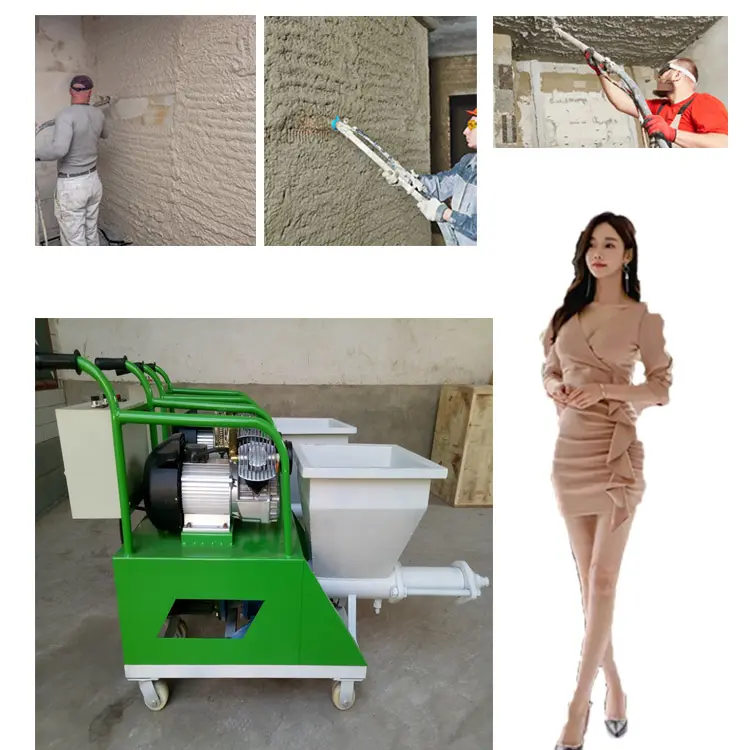 Endüstriyel çimento sıva doku harç püskürtme makinesi sıva kaplama püskürtme aracı ekipmanları sprey duvar sıva