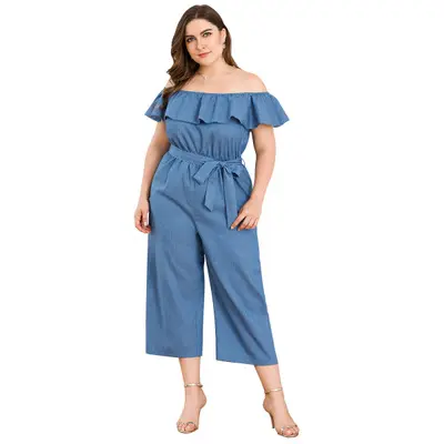 Monos largos informales para mujer, pantalones vaqueros, novedad