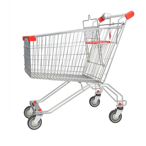 Large Capacity Cheap Q195 Steel Galvanized Supermarket Shopping <strong>Trolleys</strong> Carts