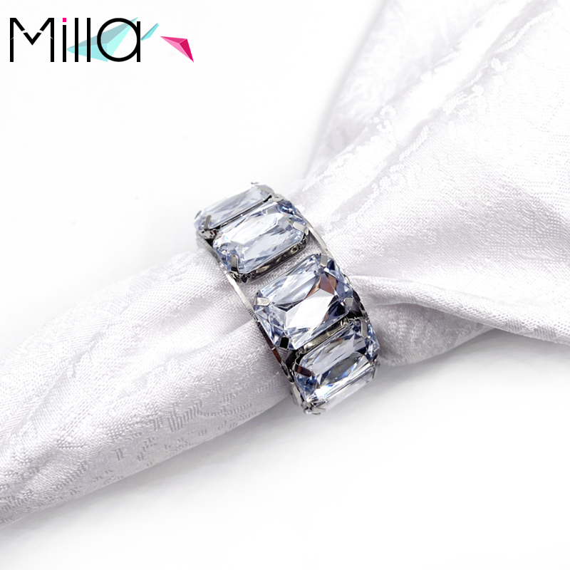 Bague en argent + strass transparent