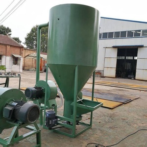 Dust-<strong>free</strong> Combined Feed Crushing and Mixing Machine Farm Cattle Feed Mixing Machine 500kg 1000kg Vertical Feed <strong>Mixer</strong> Machine - Product Image 2