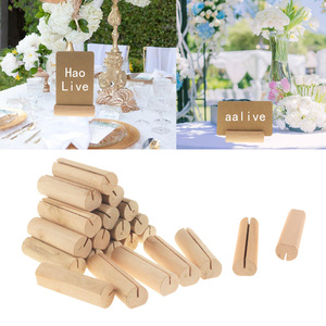 木制位置卡座木制桌子号码支架婚礼标志乡村信息名称展示架 - Product Image 1
