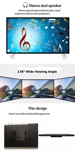 Monitor de ordenador de 24 pulgadas con resolución de salida, pantalla LED de 1920x1080 para oficina, 4K, compatible con salida de entrada de audio y vídeo