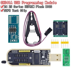 CH341 A XTW100 24 serie 25 EEPROM Flash BIOS CH341 USB programmatore modulo SOIC8 SOP8 Clip di prova per EEPROM 93CXX 25CXX 24CXX - Product Image 1